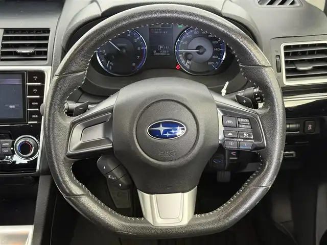 スバル レヴォーグ 1．6GT アイサイト 愛知県 2015(平27)年 9.9万km ラピスブルーP 4WD/純正ディーラーオプション8インチナビ/　　・CD/DVD/BT/フルセグTV/バックカメラ/サイドカメラ（左側）/純正ドライブレコーダー/ETC/ステアリングリモコン/パドルシフト/MTモード/パワーシート（D席）/LEDヘッドライト/フロントフォグランプ/リヤフォグランプ/純正17インチアルミホイール/BSM/アイサイト/アドバンスドセーフティパッケージ/　　・スバルリヤビークルディテクション/取扱説明書/保証書/スペアキー