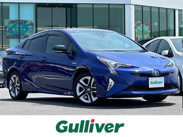 トヨタ プリウス Sセーフティプラス ツートーン 島根県 2018(平30)年 3.8万km ダークブルーマイカメタリック/アティチュードブラックマイカ 純正9インチナビ/CD/DVD/Bluetooth/フルセグTV/バックカメラ/ドライブレコーダー/レーダークルーズコントロール/パーキングアシスト/ビルトインETC/LEDヘッドライト/オートハイビーム/純正フロアマット/純正ドアバイザー/スマートキー/プッシュスタート /スペアキー