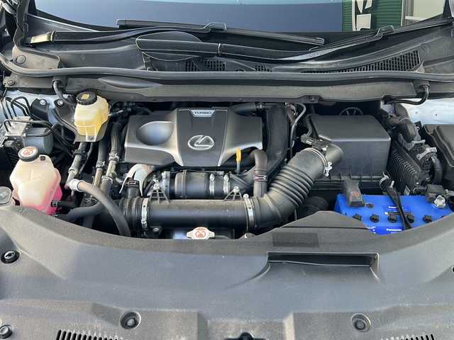 レクサス ＲＸ 300 Fスポーツ 福岡県 2019(令1)年 2.9万km ホワイトノーヴァガラスフレーク 純正12.3インチナビ/（AM/FM/CD/DVD/SD/USB/BT/AUX/フルセグ）/レーダークルーズコントロール/前後コーナーセンサー/レーンキープアシスト/衝突軽減ブレーキ/ロードサインアシスト/ヘッドアップディスプレイ/レーントレーシングアシスト/ブラインドスポットモニター/ETC2.0/バック+サイドカメラ/電動リアゲート/前後ドライブレコーダー/オートライト/オートハイビーム/LEDヘッドライト/フォグランプ/電動パーキングブレーキ/オートホールド/置くだけ充電/社外レーダー/ヒートステアリング/レザーシート/D+N席パワーシート/D+N席シートヒーター/エアシート/D席メモリーシート/純正22インチアルミホイール/パドルシフト/エアロ（F/S/R）/純正フロアマット/100V電源/後席サンシェード/カードキー付き/保証書・記録簿