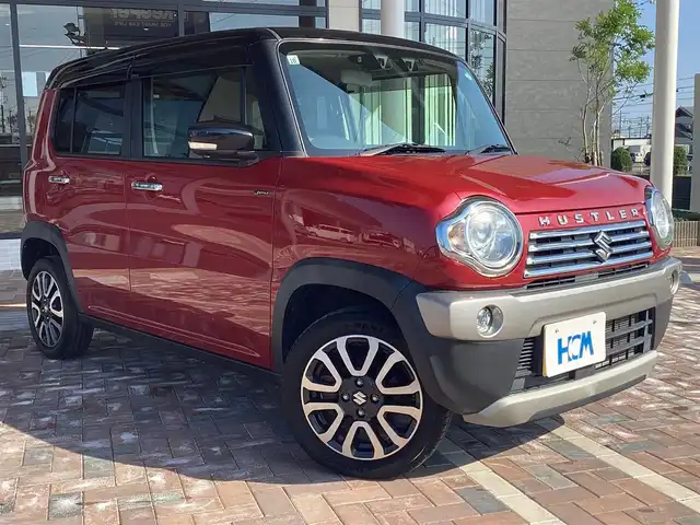 スズキ ハスラー Jスタイル Ⅱ 三重県 2017(平29)年 2.4万km フェニックスレッドパール/ブルーイッシュブラックパール 衝突軽減ブレーキ/ストラーダナビ/TV/Bluetooth/ディスチャージヘッドライト/LEDフォグライト/スマートキー/プッシュスタート/ハーフレザーシート/シートヒーター/純正15インチアルミ