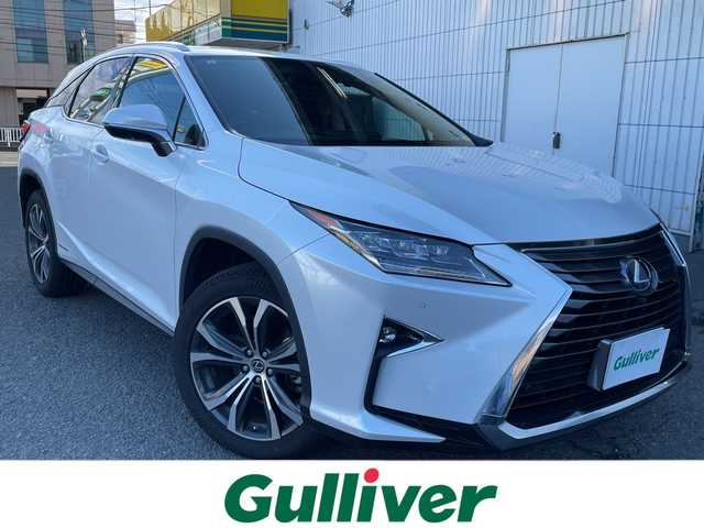 レクサス ＲＸ 450h バージョンL 神奈川県 2019(平31)年 4.8万km ソニッククォーツ プッシュスタート/スマートキー２本/カードキー１個/ビルトインETC2.0/純正SDナビ/AM/FM/DISC/Bluetooth接続/地デジTV/前ドライブレコーダー/クリアランスソナー/プリクラッシュ/レーダークルーズコントロール/アラウンドビューモニター/ブラインドスポットモニター/横滑り防止装置/車線逸脱防止装置/前席パワーシート/前席シートクーラー/全席シートヒーター/ステアリングヒーター/パワーバックドア/オートライト/オートハイビーム/LEDライト/フォグライト/電動格納ミラー