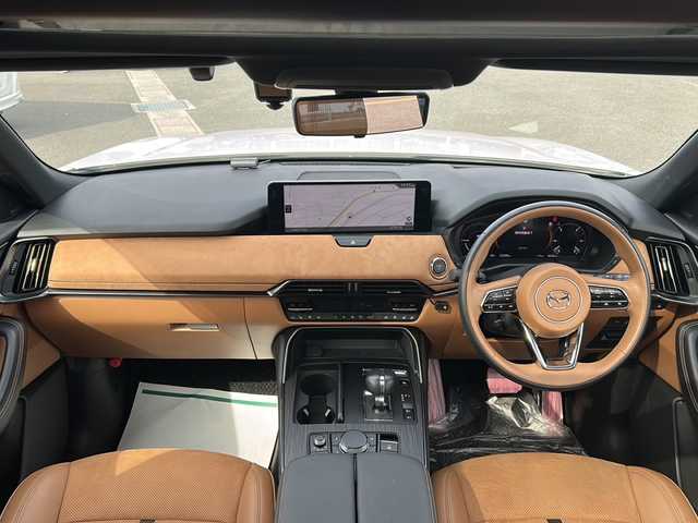 マツダ ＣＸ－６０ ＰＨＥＶ プレミアムスポーツ 佐賀県 2023(令5)年 2.4万km ロジウムホワイトプレミアムメタリック /パノラマサンルーフ//純正12.3インチナビ//AM/FM/Bluetooth/HDMI/USB/フルセグTV//TVキャンセラー//全周囲カメラ//ブラインドスポットモニター//デジタルインナーミラー//茶革レザーシート//全席シートヒーター//前席エアシート//パワーバックドア//ドライブレコーダー//ビルトインETC//ハンドルヒーター//シートメモリー//純正20インチアルミホイール//純正フロアマット