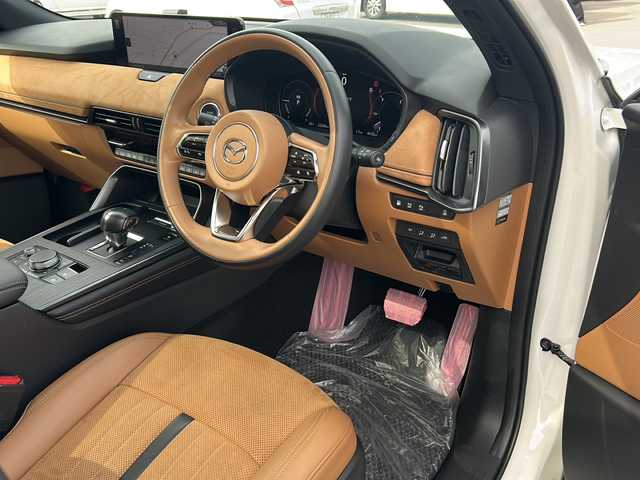 マツダ ＣＸ－６０ ＰＨＥＶ プレミアムスポーツ 佐賀県 2023(令5)年 2.4万km ロジウムホワイトプレミアムメタリック /パノラマサンルーフ//純正12.3インチナビ//AM/FM/Bluetooth/HDMI/USB/フルセグTV//TVキャンセラー//全周囲カメラ//ブラインドスポットモニター//デジタルインナーミラー//茶革レザーシート//全席シートヒーター//前席エアシート//パワーバックドア//ドライブレコーダー//ビルトインETC//ハンドルヒーター//シートメモリー//純正20インチアルミホイール//純正フロアマット