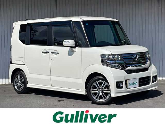 ホンダ Ｎ ＢＯＸ カスタム G Lパッケージ 長野県 2013(平25)年 6.5万km プレミアムホワイトパール ケンウッドメモリナビフルセグTV/バックカメラ/ETC/左側パワースライドドア/純正１４インチアルミ/スペアキー/プッシュスタート