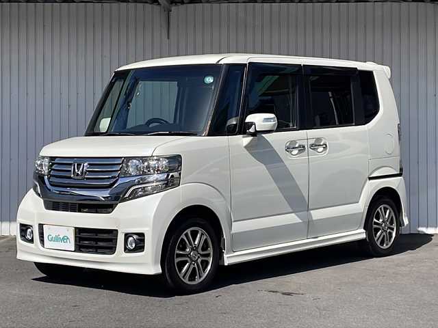 ホンダ Ｎ ＢＯＸ カスタム G Lパッケージ 長野県 2013(平25)年 6.5万km プレミアムホワイトパール ケンウッドメモリナビフルセグTV/バックカメラ/ETC/左側パワースライドドア/純正１４インチアルミ/スペアキー/プッシュスタート