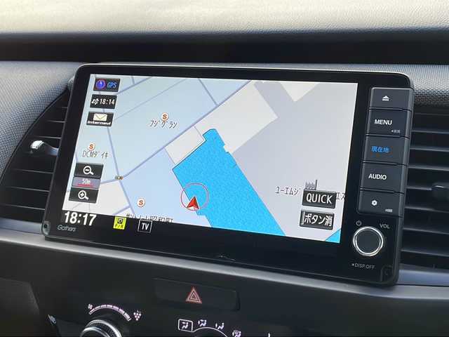 ホンダ フィット e:HEVネス 山口県 2020(令2)年 1.7万km ミッドナイトブルービームM 純正９インチSDナビ/　AM/FM/SD/Bluetooth/フルセグテレビ/ビルトインETC/前後ドライブレコーダー/バックカメラ/プッシュスタート/アイドリングストップ/電動パーキングブレーキ/オートマチックハイビーム/純正LEDヘッドライト/純正16インチアルミホイール/コーナーセンサー/ホンダセンシング/　衝突軽減ブレーキ/　先行者発進お知らせ機能/　路外逸脱抑制機能/　追従機能付きアダプティブクルーズコントロール/　車線維持支援システム/USB端子/ドアバイザー/純正フロアマット/電動格納ウィンカーミラー/　