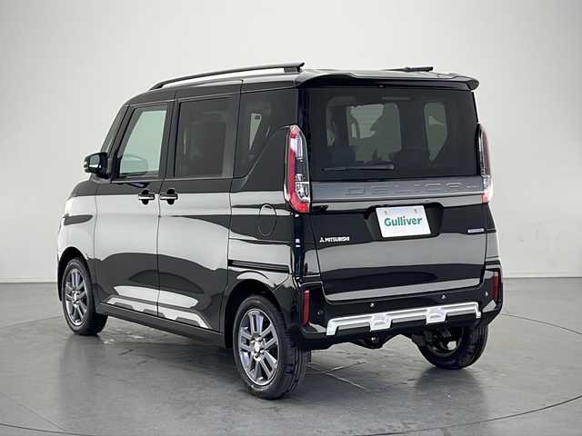 三菱 デリカミニ T プレミアム 長野県 2025(令7)年 0.1千km アメジストブラック 届出済未使用車/4WD/9型純正ディスプレイオーディオ/（HDMI＆Bluetooth＆AppleCarPlay＆AndroidAuto＆FM・AM)/アラウンドビューモニター/クルーズコントロール（追従あり）/衝突被害軽減システム/クリアランスソナー/ターボ/デジタルインナーミラー/ハーフレザーシート/パドルシフト/ステアリングヒーター/両側パワースライドドア/ハンズフリースライドドア/電動パーキングブレーキ/ブレーキオートホールド/LEDヘッドライト/フォグランプ/オートライト/15インチ純正アルミホイール/スマートキー/スペアキー