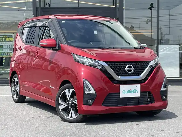日産 デイズ ハイウェイスターG ターボ 茨城県 2021(令3)年 3.7万km 赤 純正ナビ/【TV・ラジオ・BT・SD・DISC・AUX】/全方位カメラ/ETC2.0/前方ドラレコ/前後コーナーセンサー/アイドリングストップ/オートライト/オートハイビーム/Fフォグ/LEDライト/ヘッドライトレベライザー/純正フロアマット/純正アルミホイール/横滑り防止装置/衝突被害軽減システム
