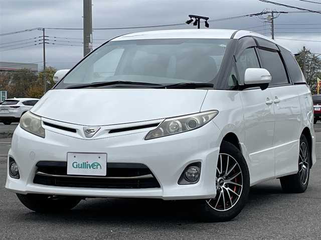 トヨタ エスティマ アエラス 道央・札幌 2009(平21)年 16.2万km ホワイトパールクリスタルシャイン ４WD/寒冷地仕様/社外SDナビ/CD/DVD/BT/フルセグ/社外フリップダウンモニター/クルーズコントロール/バックカメラ/ビルトインETC/センターデフロック/両側パワースライドドア/レザー調シートカバー/ステアリングリモコン/MTモード付AT/プッシュスタート/スマートキー/HIDヘッドライト/オートライト/フォグランプ/電動格納ミラー/ウィンカーミラー/純正フロアマット/ドアバイザー/社外エンジンスターター/純正AW付冬タイヤ積込/215/60/R17/2021年/山5mm