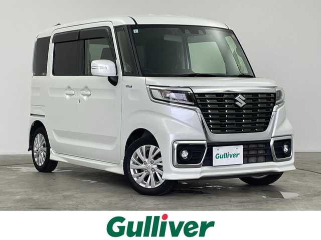 スズキ スペーシア カスタム HYBRID GS 群馬県 2021(令3)年 3.6万km ピュアホワイトP 純正メモリーナビ　左側パワースライド　運転席シートヒーター　アダプティブクルーズコントロール　ＬＥＤヘッドライト　フォグランプ　運転席シートヒーター　リアコーナーセンサー　衝突軽減ブレーキ　ESP フルセグTV　CD　DVD　Bluetooth ipod SD　横滑り防止　車線逸脱警報　ステアリングオーディオスイッチ　電動格納ウインカーミラー　保証書　取説　スペアキーｘ１