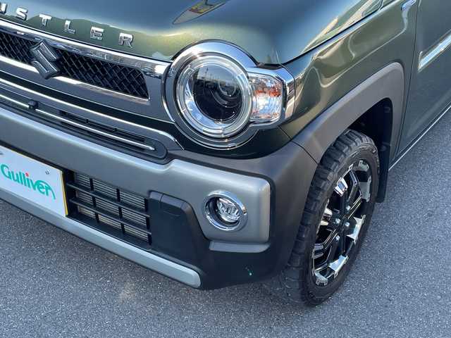 スズキ ハスラー Jスタイル ターボ 長野県 2021(令3)年 2.4万km クールカーキパールメタリック/ホワイト2トーンルーフ 禁煙車/４ＷＤ/ターボ/９インチ純正ナビ/Bluetooth Audio/フルセグテレビ/全方位カメラ/バックカメラ/ルーフレール/ビルトインＥＴＣ/追従クルーズコントロール/前席シートヒーター/ロッドホルダー/セーフティーサポート/・デュアルセンサーブレーキサポート/・誤発進抑制機能/・車線逸脱警報機能/・ふらつき警報機能/・先行車発進お知らせ機能/・標識認識機能/・ハイビームアシスト/革巻きステアリング/ステアリングスイッチ/ＬＥＤヘッドライト/フォグランプ/オートライト/オートマチックハイビーム/スマートキー/プッシュスタート/電動格納ミラー/社外１５インチＡＷ/純正フロアマット