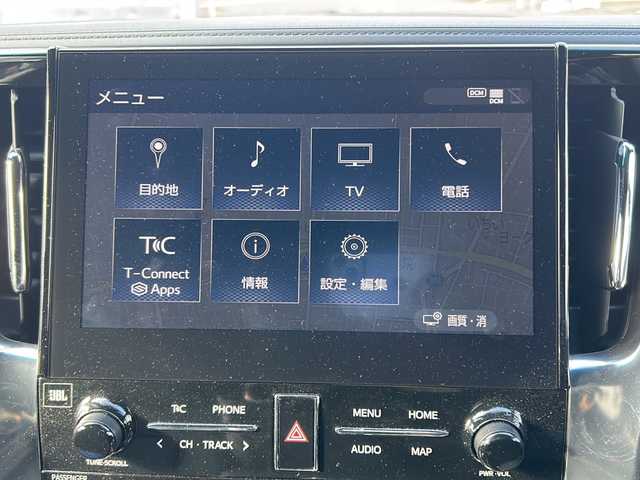 トヨタ アルファードハイブリット エグゼクティブ ラウンジ S 福島県 2021(令3)年 1.4万km スパークリングブラックパールクリスタルシャイン トヨタセーフティセンス/・衝突被害軽減ブレーキ/・オートハイビーム/・車線逸脱警報装置/・レーダークルーズコントロール/・ロードサインアシスト/・プロアクティブドライビングアシスト/純正ディスプレイオーディオナビ/・JBLサウンド/・フルセグTV/BT/CD/DVD/SD/USB/HDMI/・MiraCast/FM/AM/・バックカメラ/・アラウンドビューモニター/・ビルトインETC2.0/・純正フリップダウンモニター/前後ドライブレコーダー/・型番：DC-DR651/革張りステアリング/・ステアリングスイッチ/・ステアリングヒーター/レザーシート/・全席パワーシート/・全席シートヒーター/・全席エアシート/・オットマン/・3列シート/・D席メモリーシート/両側パワースライドドア/電動リアゲート/電子パーキング/・オートブレーキホールド/100V電源/MTモード付AT/プッシュスタート/・スマートキー/・スペアキー1本/LEDヘッドライト/・オートライト/・フォグランプ/コーナーセンサー/ワンオーナー/純正ドアバイザー/純正フロアマット/積込みスタッドレスタイヤ/・ECOFORMEアルミ/・溝10mm/・225/60R16