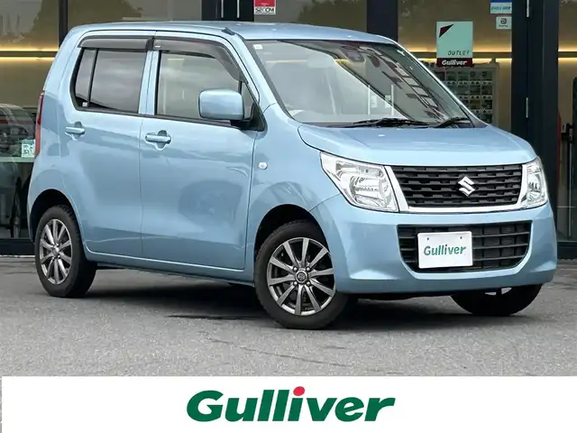 スズキ ワゴンＲ FX 栃木県 2015(平27)年 2.3万km フィズブルーパールメタリック 社外ナビ（カロッツェリア：AVIC-RZ03）/TV（ワンセグ）/CD/DVD/FM/AM//サマータイヤ×４本（純正ホイールカバー付）/アイドリングストップ機能/ドアバイザー付/シートヒーター（運転席のみ）/横滑り防止装置/衝突被害軽減システム/スペアキー×1本/純正フロアマット