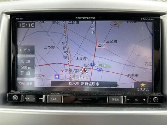 スズキ ワゴンＲ FX 栃木県 2015(平27)年 2.3万km フィズブルーパールメタリック 社外ナビ（カロッツェリア：AVIC-RZ03）/TV（ワンセグ）/CD/DVD/FM/AM//サマータイヤ×４本（純正ホイールカバー付）/アイドリングストップ機能/ドアバイザー付/シートヒーター（運転席のみ）/横滑り防止装置/衝突被害軽減システム/スペアキー×1本/純正フロアマット