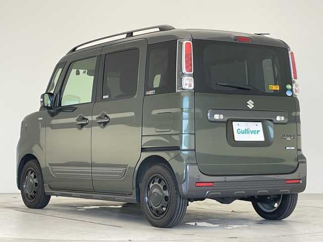 スズキ スペーシア ギア HYBRID XZターボ 愛知県 2021(令3)年 7.6万km クールカーキパールメタリック/ガンメタリック2トーン レーダークルーズコントロール/9型ナビ/フルセグTV/両側電動スライドドア/前席シートヒーター/衝突軽減ブレーキ/純正14インチAW/パドルシフト/ルーフレール/ETC/スマートキー/プッシュスタート