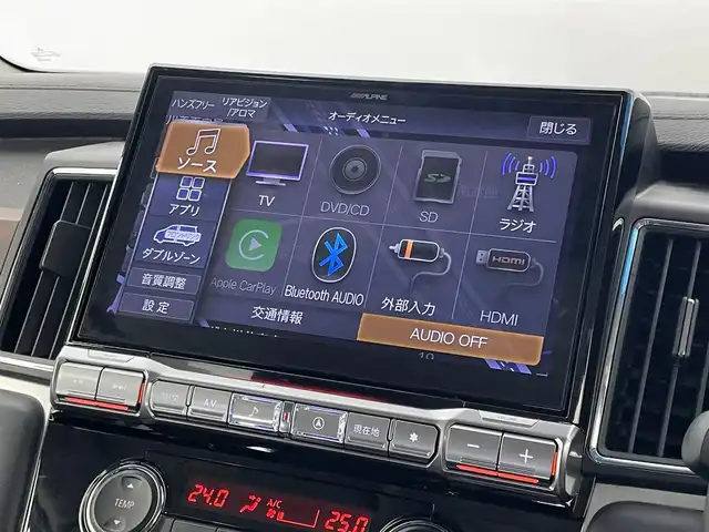 三菱 デリカＤ：５ G 埼玉県 2023(令5)年 1.1万km アメジストブラック 4WD/アルパイン11インチナビ/ CD DVD フルセグTV Bluetooth HDMI/マルチビューモニター/衝突軽減ブレーキ/レーダークルーズコントロール/レーンキープアシスト/パドルシフト/両側パワースライドドア/LEDオートライト/ETC