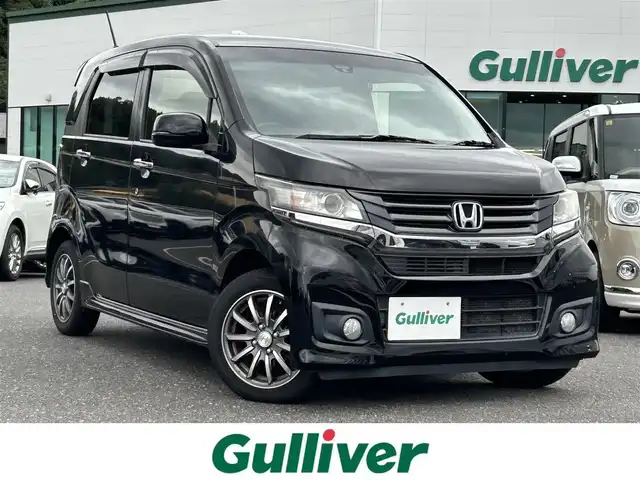 ホンダ Ｎ ＷＧＮ カスタム G ターボパッケージ 島根県 2016(平28)年 6万km スマートブラック 登録時走行距離60087km/Gathersディスプレイオーディオ(Bluetooth・AM・FM・CD・HDMI)/クルーズコントロール/バックカメラ/ETC/ドライブレコーダー/CTBA/スマートキーシステム(スペアキー×1)/アイドリングストップ/ディスチャージヘッドライト/フォグランプ/革巻きステアリング/ステアリングスイッチ/プラズマクラスターオートエアコン/ウィンカーミラー/オートリトラミラー/パドルシフト/ドアバイザー/純正14インチAW/純正フロアマット/禁煙車