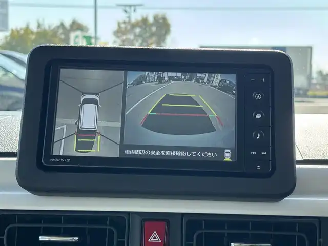 ダイハツ ムーヴ キャンバス ストライプス G 奈良県 2022(令4)年 2.3万km シャイニングホワイトパール/サンドベージュメタリック 純正ナビ（NMZN-W727)/（フルセグ/BT/CD/DVD)/アラウンドビューモニター/前後コーナーセンサー/衝突軽減システム/レーンキープアシスト/両側パワースライドドア/前席シートヒーター/LEDヘッドライト/前方ドライブレコーダー/ETC/純正ホイールキャップ/保証書/取り扱い説明書/スペアキーX1