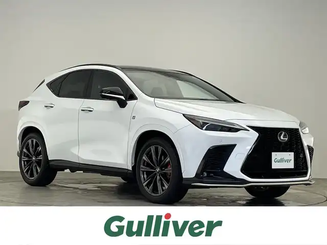 レクサス ＮＸ 350h Fスポーツ 滋賀県 2023(令5)年 3.8万km ホワイトノーヴァガラスフレーク 禁煙車/純正14インチナビ/Bluetooth.フルセグ/全方位カメラ/衝突軽減ブレーキ/追従クルーズコントロール/レーンキープアシスト/サンルーフ/デジタルインナーミラー/クリアランスソナー/ビルトインETC2.0/ブラインドスポットモニター/パドルシフト/シートヒーター/シートベンチレーション/前後ドライブレコーダー/LEDヘッドライト/オートライト/オートマチックハイビーム
