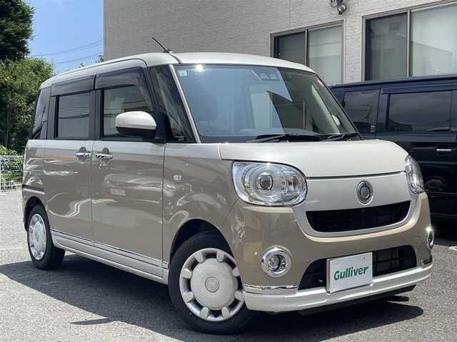 ダイハツ ムーヴ キャンバス G メイクアップ VS SAⅢ 静岡県 2021(令3)年 1.9万km パールホワイトⅢ/ナチュラルベージュマイカメタリック 2トーン ワンオーナー/純正8インチナビ/フルセグTV/DVD/CD/SD/MSV/BT/USB/全方位カメラ/両側パワースライドドア/運転席シートヒーター /ETC/前方ドライブレコーダー/TVキャンセラー/ステアリングスイッチ/衝突軽減ブレーキ/レーンキープアシスト/オートハイビーム/LEDヘッドライト/LEDフォグライト/スマートキー×2/保証書/取扱説明書/R6点検記録簿有