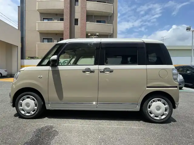 ダイハツ ムーヴ キャンバス G メイクアップ VS SAⅢ 静岡県 2021(令3)年 1.9万km パールホワイトⅢ/ナチュラルベージュマイカメタリック 2トーン ワンオーナー/純正8インチナビ/フルセグTV/DVD/CD/SD/MSV/BT/USB/全方位カメラ/両側パワースライドドア/運転席シートヒーター /ETC/前方ドライブレコーダー/TVキャンセラー/ステアリングスイッチ/衝突軽減ブレーキ/レーンキープアシスト/オートハイビーム/LEDヘッドライト/LEDフォグライト/スマートキー×2/保証書/取扱説明書/R6点検記録簿有