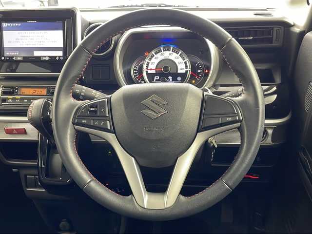 スズキ スペーシア カスタム HYBRID XS 岐阜県 2018(平30)年 4.5万km ブルーイッシュブラックパール3 社外メモリナビ/AM/FM/CD/SD/DVD/フルセグ/バックカメラ/両側パワースライドドア/デュアルセンサーブレーキサポート/ETC/ドラレコ/D席シートヒーター/レーンキープアシスト/コーナーセンサー/オートハイビーム/ハーフレザーシート/革巻きステアリング/ステアリングスイッチ/LEDヘッドライト/フォグランプ/スマートキー/プッシュスタート/サーキュレーター/純正AW/純正ドアバイザー/純正フロアマット