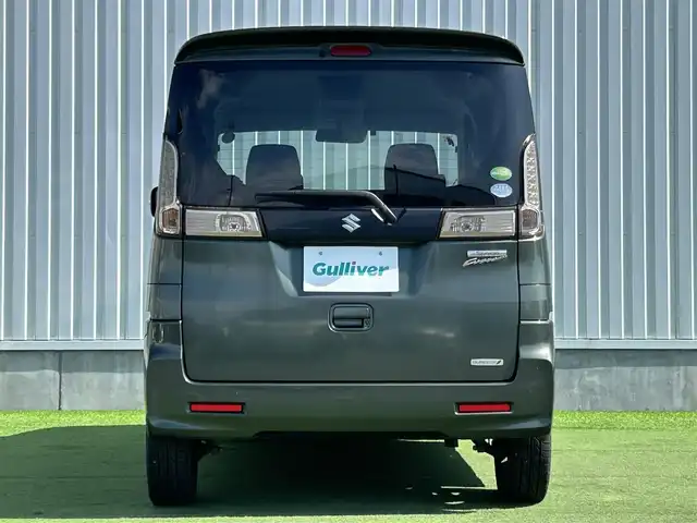 スズキ スペーシア カスタム TS 香川県 2014(平26)年 5.4万km クールカーキPM 登録時走行距離：53123km/Pioneer7インチナビ/→ＣＤ／ＤＶＤ/→Bluetooth/バックカメラ/レーダーブレーキサポート/両側パワースライドドア/革巻きステアリング/パワーステアリング/パワーウィンドウ/純正15インチAW/ETC/オートライト/フォグライト/プッシュスタート/スマートキー