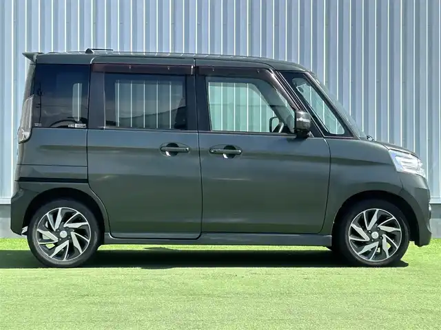 スズキ スペーシア カスタム TS 香川県 2014(平26)年 5.4万km クールカーキPM 登録時走行距離：53123km/Pioneer7インチナビ/→ＣＤ／ＤＶＤ/→Bluetooth/バックカメラ/レーダーブレーキサポート/両側パワースライドドア/革巻きステアリング/パワーステアリング/パワーウィンドウ/純正15インチAW/ETC/オートライト/フォグライト/プッシュスタート/スマートキー