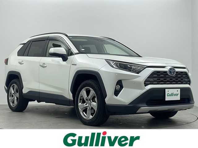 トヨタ ＲＡＶ４ ハイブリッドG 大阪府 2019(令1)年 6.1万km ホワイトパールクリスタルシャイン 純正9インチナビ/・フルセグTV/・BT AUDIO/バックカメラ/ビルドインETC/レザーシート/シートヒーター/デジタルインナーミラー/BSM/パワーバックドア/置くだけ充電/ドライブレコーダー