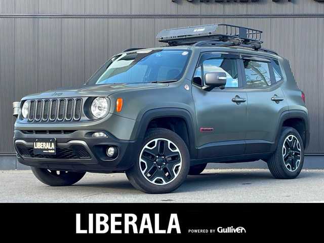 クライスラー・ジープ ジープ レネゲード マットグリーン 長野県 2018(平30)年 6万km Ｄグリーン 100台限定車/　4WD/　BSM/　クルコン/　LKA/　純正ナビ(AM/FMBT/TV/USB/AUX)/　バックカメラ/　純正17インチAW/　ルーフキャリア/　フォグランプ/　オートライト/　ドラレコ/　ルーフレール/　ETC/　プッシュスタート