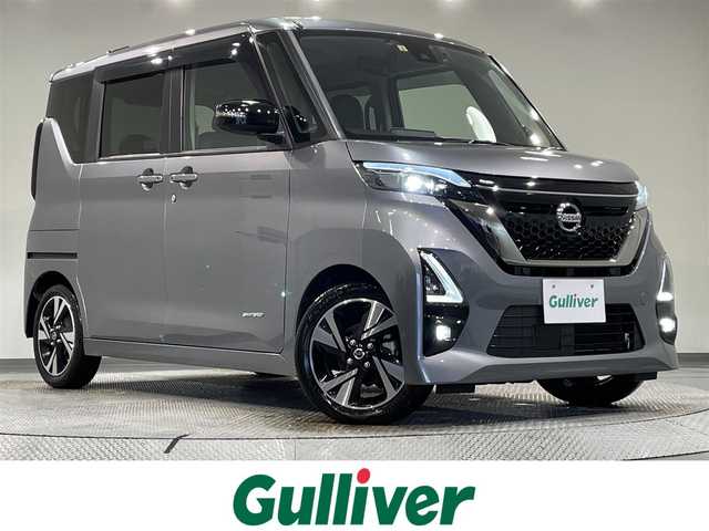 日産 ルークス HWS Gターボ アーバンクロム プロパイロットED 愛知県 2022(令4)年 1.4万km チタニウムグレーメタリック 純正９インチＳＤナビ　/（Bluetooth/フルセグTV/FM/AM/SD/CD・DVD再生）/防水シート　/アラウンドビューモニター　/プロパイロット　/両側パワースライドドア（ハンズフリー機能有）/シートヒーター　/ビルトインＥＴＣ　/エマージェンシーブレーキ　/ドライブレコーダー　/ソナー/LEDヘッドライト/LEDフォグランプ/アイドリングストップ/オートブレーキホールド機能/プッシュスタート　/　　-スマートキー