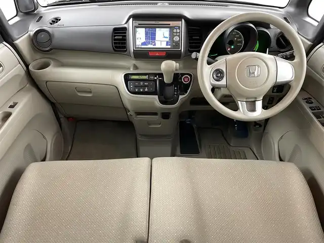 ホンダ Ｎ ＢＯＸ G Lパッケージ 福島県 2012(平24)年 10.8万km プレミアムホワイトパール 純正SDナビゲーション　/【AM/FM/DVD/CD/ワンセグ】/型式:VXM-128VS/バックカメラ　/ＥＴＣ　/片側パワースライドドア　/プッシュスタート　/・スマートキー　/ハンドルスイッチ　/ベンチシート　/ヘッドライトレベライザー　/・フォグライト　/純正フロアマット　/取扱説明書　/・保証書