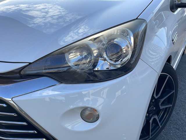 トヨタ アクア G G’s 宮崎県 2014(平26)年 9.2万km ライムホワイトパールクリスタルシャイン 純正ＳＤナビ(NSZT-W62G)/(BT/DTV/CD/DVD/AM/FM)/バックカメラ　/オートライト　/純正ＥＴＣ　/純正アルミホイール　/純正フロアマット　/電動格納ミラー　/ハーフレザーシート　/プッシュボタン　/スマートキー