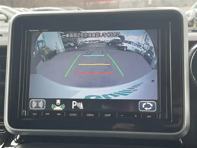 スズキ スペーシア カスタム XS ターボ 青森県 2018(平30)年 4.4万km ピュアホワイトP 4WD/純正メモリナビ/（BT／AM／FM／DVD）/全周囲方位カメラ/両側パワースライド/全席シートヒーター/社外エンジンスターター/ドライブレコーダー（前方）/LEDヘッドライト/オートライト/アシストハイビーム/衝突軽減システム