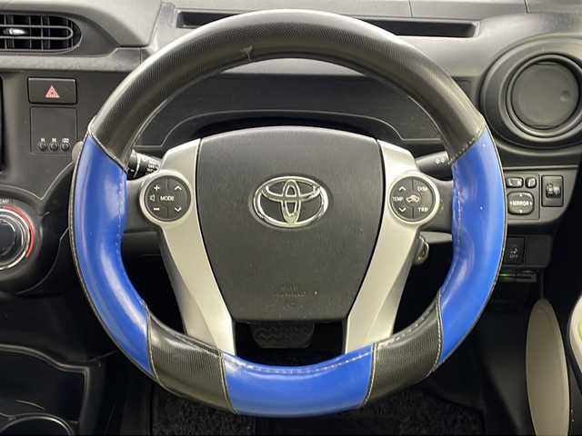 トヨタ アクア S 大阪府 2013(平25)年 6.1万km コバルトブルーメタリック 社外ナビ　/【BT/フルセグTV/USB/ipod/DVD]/バックカメラ/ETC/横滑り防止装置/純正フロアマット/スペアキー