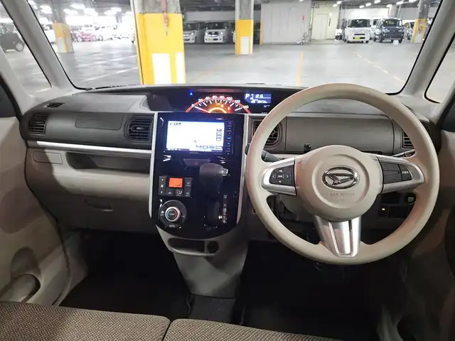 ダイハツ タント X SA Ⅲ 愛媛県 2017(平29)年 3.9万km 赤 〇社外ナビ（BL/TV/CD/DVD）/〇バックカメラ/〇片側パワースライドドア/〇スマートアシスト３/〇アイドリングストップ/〇ドライブレコーダー/〇シートヒーター/〇オートライト/〇オートエアコン/〇スマートキー/〇禁煙車