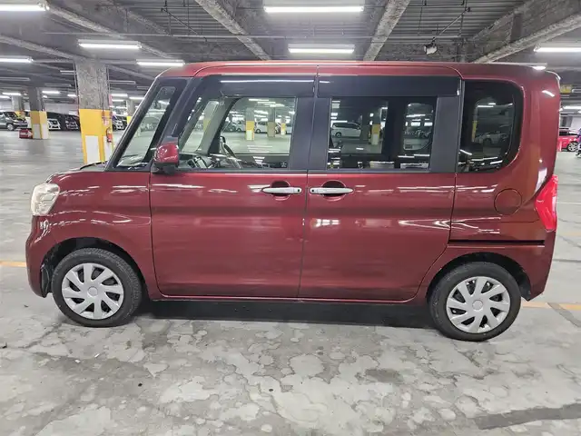 ダイハツ タント X SA Ⅲ 愛媛県 2017(平29)年 3.9万km 赤 〇社外ナビ（BL/TV/CD/DVD）/〇バックカメラ/〇片側パワースライドドア/〇スマートアシスト３/〇アイドリングストップ/〇ドライブレコーダー/〇シートヒーター/〇オートライト/〇オートエアコン/〇スマートキー/〇禁煙車