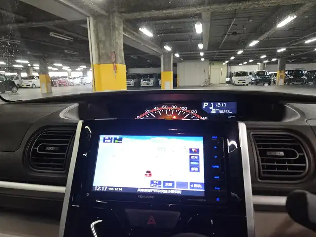 ダイハツ タント X SA Ⅲ 愛媛県 2017(平29)年 3.9万km 赤 〇社外ナビ（BL/TV/CD/DVD）/〇バックカメラ/〇片側パワースライドドア/〇スマートアシスト３/〇アイドリングストップ/〇ドライブレコーダー/〇シートヒーター/〇オートライト/〇オートエアコン/〇スマートキー/〇禁煙車