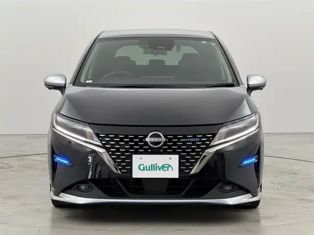 日産 ノート オーテック 福岡県 2022(令4)年 5万km 黒 ワンオーナー　/純正９型ナビ（フルセグＴＶ）　/全方位カメラ　/ＥＴＣ　/前方ドラレコ　/インテリジェントルームミラー　/エマージェンシーブレーキ　/レーンキープ　/ＢＳＷ　/ローダウン　/純正１６インチＡＷ　/ＬＥＤヘッドライト