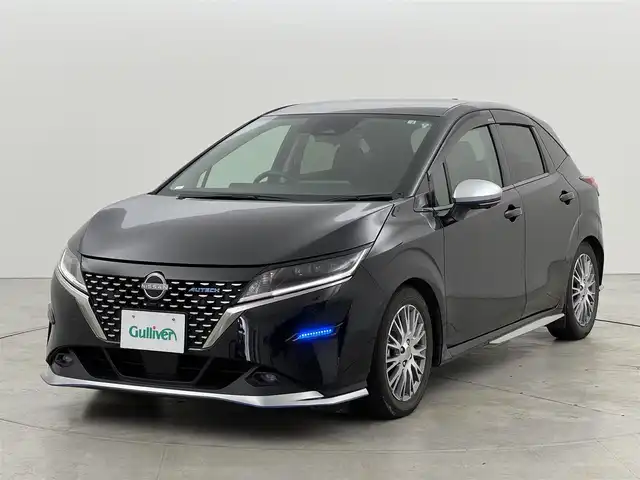 日産 ノート オーテック 福岡県 2022(令4)年 5万km 黒 ワンオーナー　/純正９型ナビ（フルセグＴＶ）　/全方位カメラ　/ＥＴＣ　/前方ドラレコ　/インテリジェントルームミラー　/エマージェンシーブレーキ　/レーンキープ　/ＢＳＷ　/ローダウン　/純正１６インチＡＷ　/ＬＥＤヘッドライト
