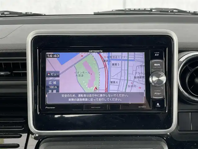スズキ スペーシア カスタム HYBRID XS 千葉県 2018(平30)年 2.4万km ブルーイッシュブラックパール3 社外ナビ/フルセグＴＶ/ＥＴＣ/運転席側シートヒーター/ＵＳＢソケット/ハーフレザーシート/両側パワースライドドア/衝突被害軽減ブレーキ/レーンキープアシスト/オートライト/ＬＥＤヘッドライト/ＡＢＳ