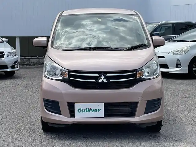 三菱 ｅＫワゴン M 道央・札幌 2016(平28)年 2.6万km サクラピンクメタリック ワンオーナー/４ＷＤ/純正オーディオ/・ＣＤ/・ＡＵＸ/・ラジオ/エンジンスターター/Ｄ席シートヒーター/アイドリングストップ/純正フロアマット/ドアバイザー/スペアキーあり/保証書/取扱説明書
