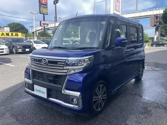 ダイハツ タント カスタム RS トップED SAⅡ 石川県 2016(平28)年 4.7万km ディープブルークリスタルマイカ 純正ナビ(AM/FM/CD/DVD/BT/HDMI/USB/フルセグ)/TVキャンセラー/バックカメラ/リアコーナーセンサー/オートライト/フォグライト/ETC/ハーフレザーシート/純正フロアマット/純正ドアバイザー/純正15インチAW/ナビ連動ドラレコ(前/DRN-H66N)/アイドリングストップ/取説/保証書