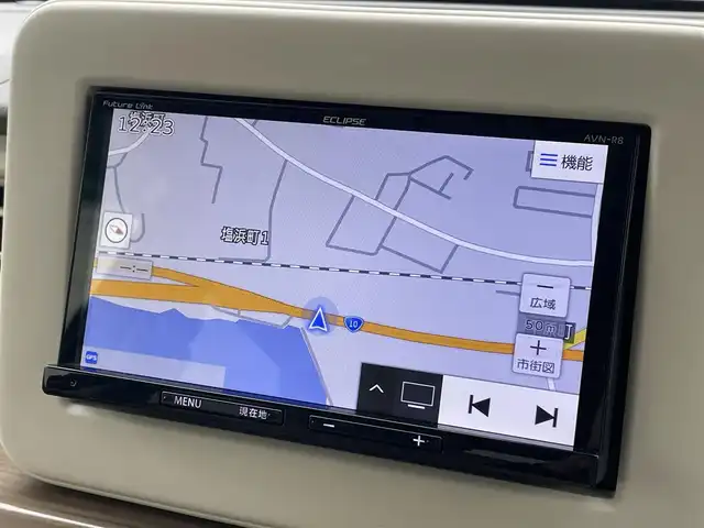 スズキ ラパン X 福岡県 2018(平30)年 5.9万km フォーンベージュメタリック/ホワイト2トーンルーフ 社外メモリナビ/・CD/DVD/BT/フルセグTV/・バックモニター/レーダーブレーキサポート/ETC/シートヒーター（D)/革巻きステアリング/キセノンライト/・オートライト/純正14インチアルミホイール/純正フロアマット
