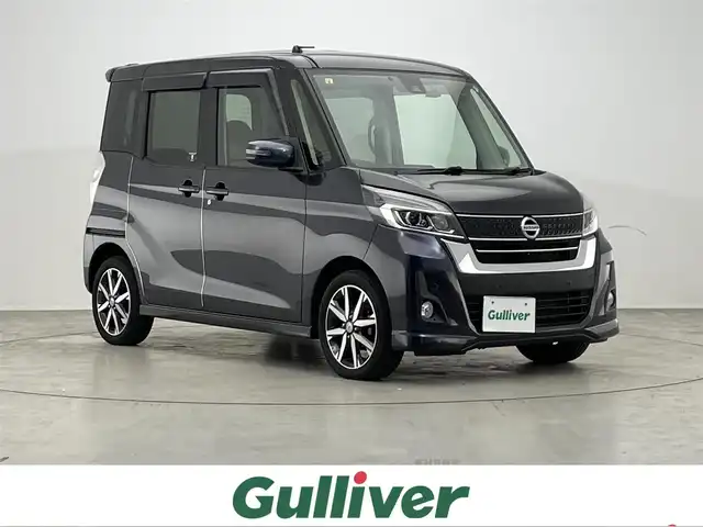 日産 デイズ ルークス HWS X Vセレクション 滋賀県 2018(平30)年 2.9万km プレミアムパープルP 禁煙車/純正ナビ/（CD/DVD/Bluetooth/フルセグTV)/全方位カメラ/ＥＴＣ/前方ドラレコ/両側パワースライドドア/ハーフレザーシート/衝突被害軽減ブレーキ/レーンキープアシスト/LEDヘッドライト/オートライト/オートハイビーム/前後ソナー/アイドリングストップ/プッシュスタート/スマートキー