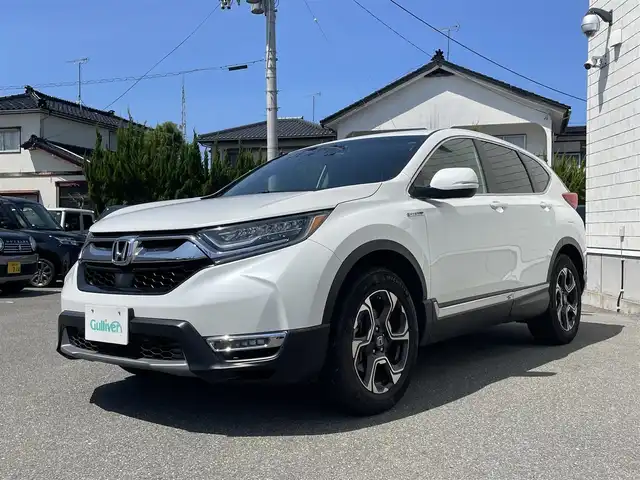 ホンダ ＣＲ－Ｖ ハイブリッド EX 山形県 2019(平31)年 5.9万km プラチナホワイトパール 禁煙車/4WD/ホンダセンシング/純正ナビ/フルセグTV/DVD/Bluetooth/リアカメラ/レーダークルーズコントロール/運転席パワーシート/スマートキー/シートヒーター/電子制御パーキングブレーキ/ETC/前後ドライブレコーダー/保証書/取扱説明書