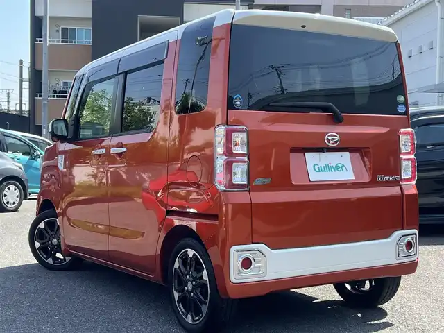 ダイハツ ウェイク G SA 大阪府 2015(平27)年 3.8万km パールホワイトⅢ/トニコオレンジメタリック 2トーン ワンオーナー/社外メモリーナビ・フルセグTV・CD・/　　　DVD・USB・SD・Bluetooth/両側パワースライドドア/運転席シートヒーター/スマートアシスト/スマートキー/フォグランプ/ETC/バックカメラ/4WD・ターボ/電動格納ミラー/アイドリングストップ/LEDオートヘッドライト/純正サイドドアバイザー/純正15インチアルミホイール