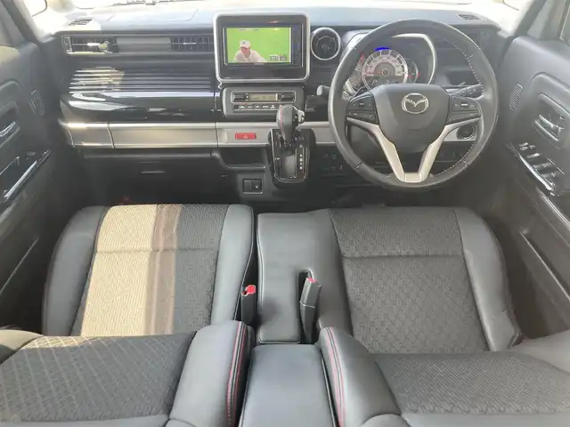 マツダ フレアワゴン カスタムスタイル ハイブリッド XT 島根県 2018(平30)年 1.7万km ピュアホワイトP 社外メモリナビ(CD/DVD/BT/フルセグ)/デュアルセンサーブレーキサポート/ ・誤発進抑制機能/ ・後退時ブレーキサポート/ ・車線逸脱警報機能/ ・ふらつき警報/ ・先行車発進お知らせ機能/ ・ハイビームアシスト/バックカメラ/ETC/クルーズコントロール/前席シートヒーター /両側パワースライドドア /アイドリングストップ/電動格納ミラー/純正フロアマット/取扱説明書/保証書/スペアキー×1