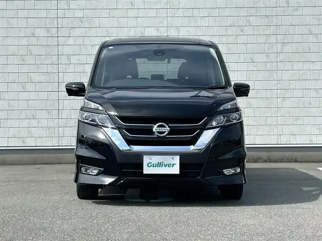 日産 セレナ ハイウェイスターVセレクションⅡ 福岡県 2019(平31)年 3.8万km ダイヤモンドブラック 純正9型SDナビ(フルセグTV/CD/DVD/BT)アラウンドビューモニター後席フリップダウンモニターエマージェンシーブレーキコーナーセンサー両側パワスラクルコンドラレコETCUSBポート純正LEDヘッドライト純正フロアマット純正16インチアルミホイールプッシュスタートスマートキー