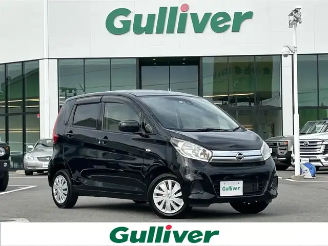 日産 デイズ J 愛媛県 2018(平30)年 1.5万km 黒 社外ナビ（Panasonic製）/BT/AM・FM/CD/DVD/ETC/前後ドライブレコーダー/バックカメラ/コーナーセンサー/衝突軽減システム/踏み間違え防止装置/ステアリングスイッチ/リモコンキー/スペアキー/純正フロアマット